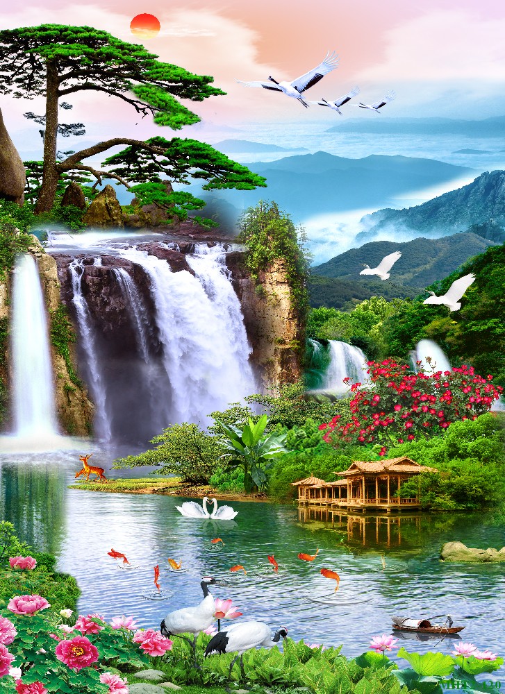 Phong cảnh sơn thủy hữu tình MHT2-120